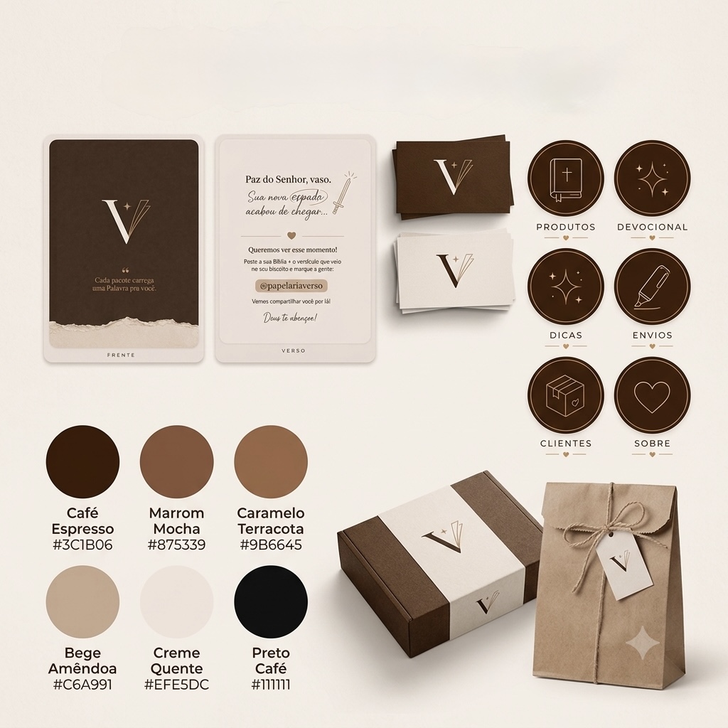 Identidade Visual Papelaria Verso
